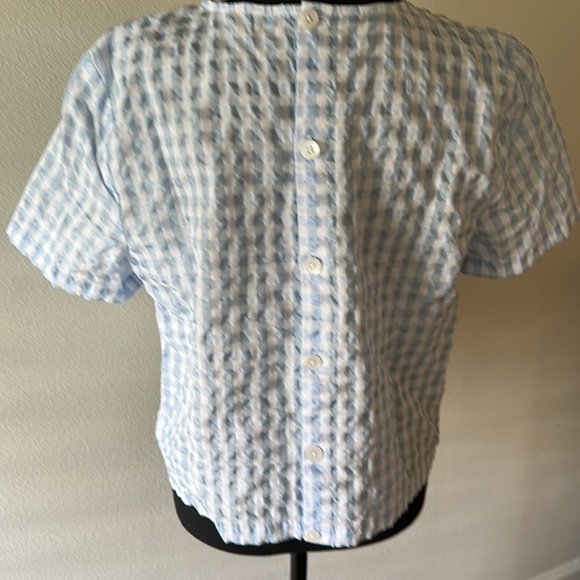 Madewell too, light blue/white checked, EUC, shorter in style, super cute - Picture 3 of 5